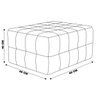 Puff Decorativo Mercury 60x80 Couro Mel - Gran Belo - 2