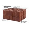 Puff Decorativo Mercury 60x80 Couro Mel - Gran Belo - 3