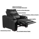 Ver imagem 3 de Poltrona do Papai Requiem Reclinável Elétrica Couro Preto - Gran Belo