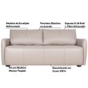 Ver imagem 3 de Sofá Decorativo Sala de Estar Lily 2 Lugares 1,80M Couro Bege