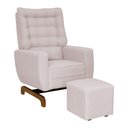 Ver imagem 1 de Poltrona de Amamentação Olivia com Balanço Bebê Completo:tb 196 Linho Rose