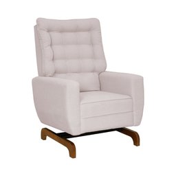 Poltrona de Amamentação Olivia com Balanço Bebê Completo:tb 196 Linho Rose - 3