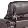 Sofá Elétrico Reclinável e Retrátil 2 Lugares Affection Couro Marrom - 10