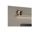 Ver imagem 5 de Painel Home P/ Tv até 75 Pol Modular 1.8 Ripado 180x250cm Gris Fosco - Linea Brasil