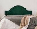 Ver imagem 1 de Cabeceira Casal para Cama Box Provençal Luxo 140x60 Veludo Verde - Tachas Fumê