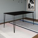 Ver imagem 1 de Mesa Elen Tampo Retangular 140 X 80 Cm de Madeira Preto Asturias - Cor: Preto