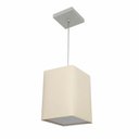 Ver imagem 1 de Lustre Pendente Quadrado Md-4007 Cúpula em Tecido 25/16x16cm Linho Bege - Bivolt
