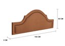 Ver imagem 2 de Cabeceira Queen para Cama Box Provençal Luxo 160x60 Veludo Terracota - Tachas Fumê