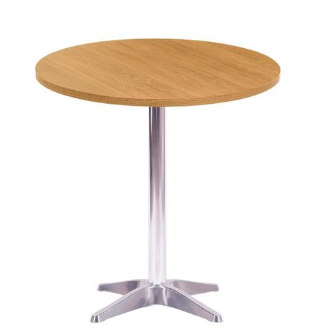 Mesa Delta em Alumínio 75 Cm (alt) Base em X Tampo Mdp Redondo 80 Cm (larg) X 2,50 Cm (alt) Samba