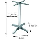 Ver imagem 3 de Mesa Delta em Alumínio 75 Cm (alt) Base em X Tampo Mdp Redondo 80 Cm (larg) X 2,50 Cm (alt) Samba