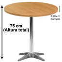 Ver imagem 5 de Mesa Delta em Alumínio 75 Cm (alt) Base em X Tampo Mdp Redondo 80 Cm (larg) X 2,50 Cm (alt) Samba