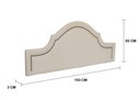 Ver imagem 2 de Cabeceira King para Cama Box Provençal Luxo 193x60 Courino Off White - Tachas Fumê