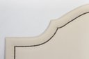 Ver imagem 3 de Cabeceira King para Cama Box Provençal Luxo 193x60 Courino Off White - Tachas Fumê