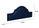 Ver imagem 2 de Cabeceira King para Cama Box Provençal Luxo 193x60 Courino Azul - Tachas Fumê