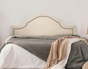 Ver imagem 1 de Cabeceira King para Cama Box Provençal Luxo 193x60 Suede Off White - Tachas Fumê