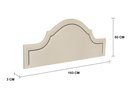 Ver imagem 2 de Cabeceira King para Cama Box Provençal Luxo 193x60 Suede Off White - Tachas Fumê