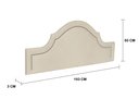Ver imagem 2 de Cabeceira King para Cama Box Provençal Luxo 193x60 Suede Off White - Tachas Prata