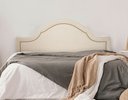 Ver imagem 1 de Cabeceira King para Cama Box Provençal Luxo 193x60 Suede Off White - Tachas Prata