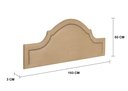 Ver imagem 2 de Cabeceira King para Cama Box Provençal Luxo 193x60 Suede Bege - Tachas Fumê