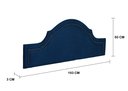 Ver imagem 2 de Cabeceira King para Cama Box Provençal Luxo 193x60 Suede Azul - Tachas Fumê