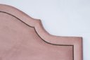 Ver imagem 3 de Cabeceira King para Cama Box Provençal Luxo 193x60 Veludo Rosê - Tachas Fumê