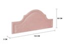 Ver imagem 2 de Cabeceira King para Cama Box Provençal Luxo 193x60 Veludo Rosê - Tachas Prata