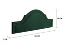 Ver imagem 2 de Cabeceira King para Cama Box Provençal Luxo 193x60 Veludo Verde - Tachas Fumê