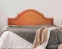 Ver imagem 1 de Cabeceira King para Cama Box Provençal Luxo 193x60 Veludo Terracota - Tachas Fumê