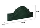 Ver imagem 2 de Cabeceira Casal para Cama Box Provençal Luxo Dupla 140x60 Veludo Verde - Tachas Fumê