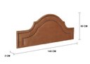 Ver imagem 2 de Cabeceira Casal para Cama Box Provençal Luxo Dupla 140x60 Veludo Terracota - Tachas Fumê