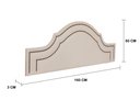 Ver imagem 2 de Cabeceira Queen Para Cama Box Provençal Luxo Dupla 160x60 Courino Off White - Tachas Fumê