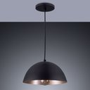 Ver imagem 2 de Luminária Pendente Meia Lua Montreal P Lustre Sala Mesa Cozinha Bivolt E27:preto com Champagne/bivol