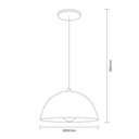 Ver imagem 3 de Luminária Pendente Meia Lua Montreal P Lustre Sala Mesa Cozinha Bivolt E27:preto com Champagne/bivol