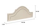 Ver imagem 2 de Cabeceira Queen para Cama Box Provençal Luxo Dupla 160x60 Suede Off White - Tachas Prata