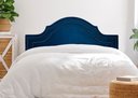 Ver imagem 1 de Cabeceira Queen para Cama Box Provençal Luxo Dupla 160x60 Suede Azul - Tachas Fumê