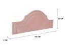 Ver imagem 2 de Cabeceira Queen Para Cama Box Provençal Luxo Dupla 160x60 Veludo Rosê - Tachas Prata