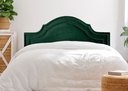 Ver imagem 1 de Cabeceira Queen para Cama Box Provençal Luxo Dupla 160x60 Veludo Verde - Tachas Fumê