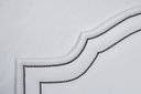 Ver imagem 3 de Cabeceira King para Cama Box Provençal Luxo Dupla 193x60 Courino Branco - Tachas Fumê