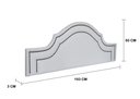 Ver imagem 2 de Cabeceira King para Cama Box Provençal Luxo Dupla 193x60 Courino Branco - Tachas Fumê