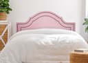 Ver imagem 1 de Cabeceira King para Cama Box Provençal Luxo Dupla 193x60 Courino Rosa - Tachas Fumê