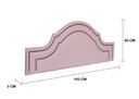 Ver imagem 2 de Cabeceira King para Cama Box Provençal Luxo Dupla 193x60 Courino Rosa - Tachas Fumê