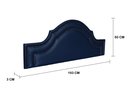 Ver imagem 2 de Cabeceira King para Cama Box Provençal Luxo Dupla 193x60 Courino Azul - Tachas Fumê