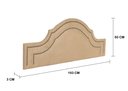 Ver imagem 2 de Cabeceira King para Cama Box Provençal Luxo Dupla 193x60 Suede Bege - Tachas Fumê