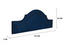 Ver imagem 2 de Cabeceira King para Cama Box Provençal Luxo Dupla 193x60 Suede Azul - Tachas Fumê