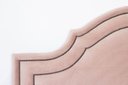 Ver imagem 3 de Cabeceira King para Cama Box Provençal Luxo Dupla 193x60 Veludo Rosê - Tachas Fumê