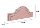 Ver imagem 2 de Cabeceira King para Cama Box Provençal Luxo Dupla 193x60 Veludo Rosê - Tachas Fumê