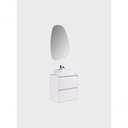 Ver imagem 4 de Gabinete para Banheiro com Cuba e Espelheira Organica 60cm Mdf Branco Dubai - On Móveis