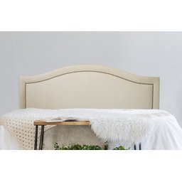 Cabeceira Casal para Cama Box Curva Luxo 140x60 Suede Off White - Prata - 1