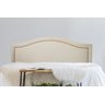 Cabeceira Casal para Cama Box Curva Luxo 140x60 Suede Off White - Prata - 1