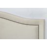 Cabeceira Casal para Cama Box Curva Luxo 140x60 Suede Off White - Prata - 3
